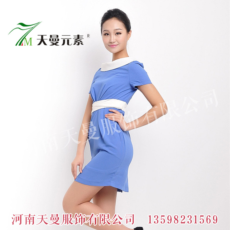 新款夏季職業裝連衣裙 夏季工裝連衣裙 職業工作服定做TM181工廠,批發,進口,代購