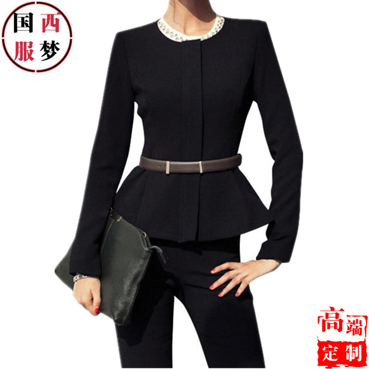 國夢西裝白領職業女套裝銀行辦公文員工裝西服珠寶店工作服定製工廠,批發,進口,代購