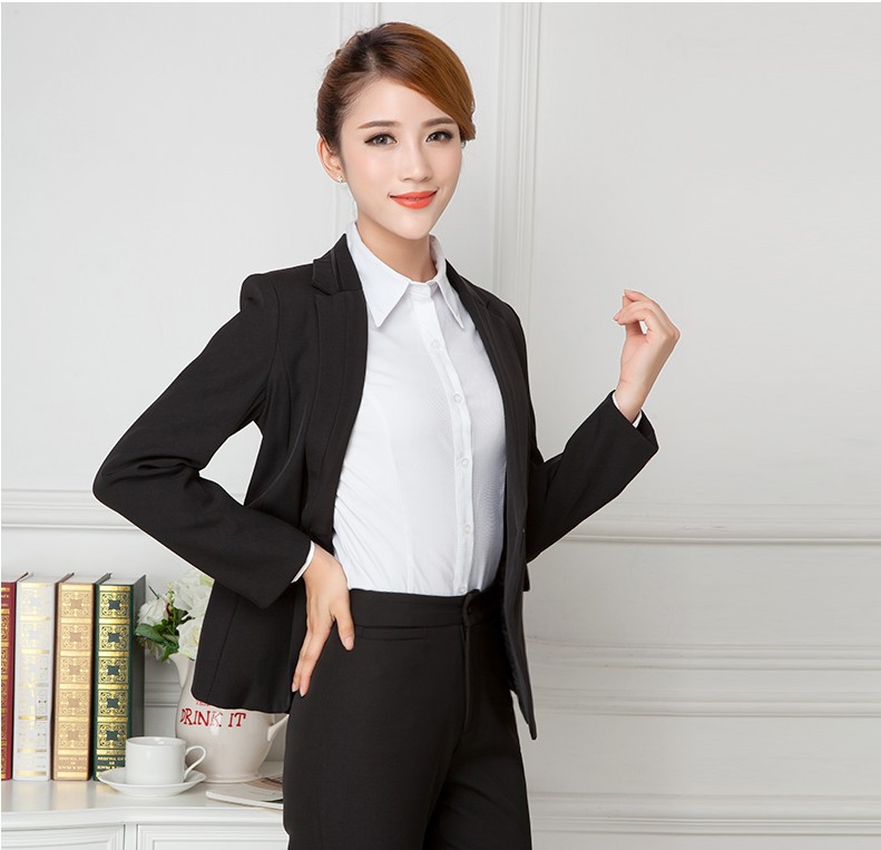 職業套裝女秋冬長袖修身OL西裝套裙正裝女士麵試西服大碼工作服工廠,批發,進口,代購