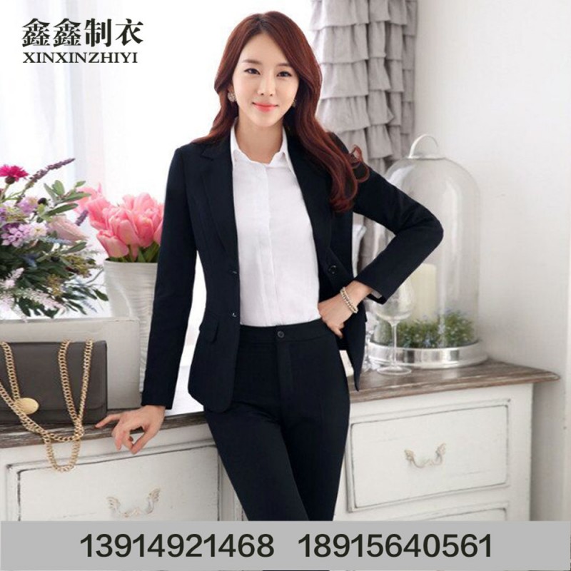 收腰休閒黑色西裝套裝女士西服廠傢直銷短款套裝工廠,批發,進口,代購
