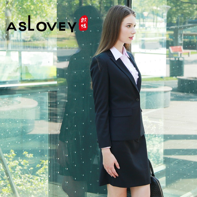 2016朗悟秋冬女裝新款OL職業裝女西裝修身韓版酒店工作服一件代發工廠,批發,進口,代購