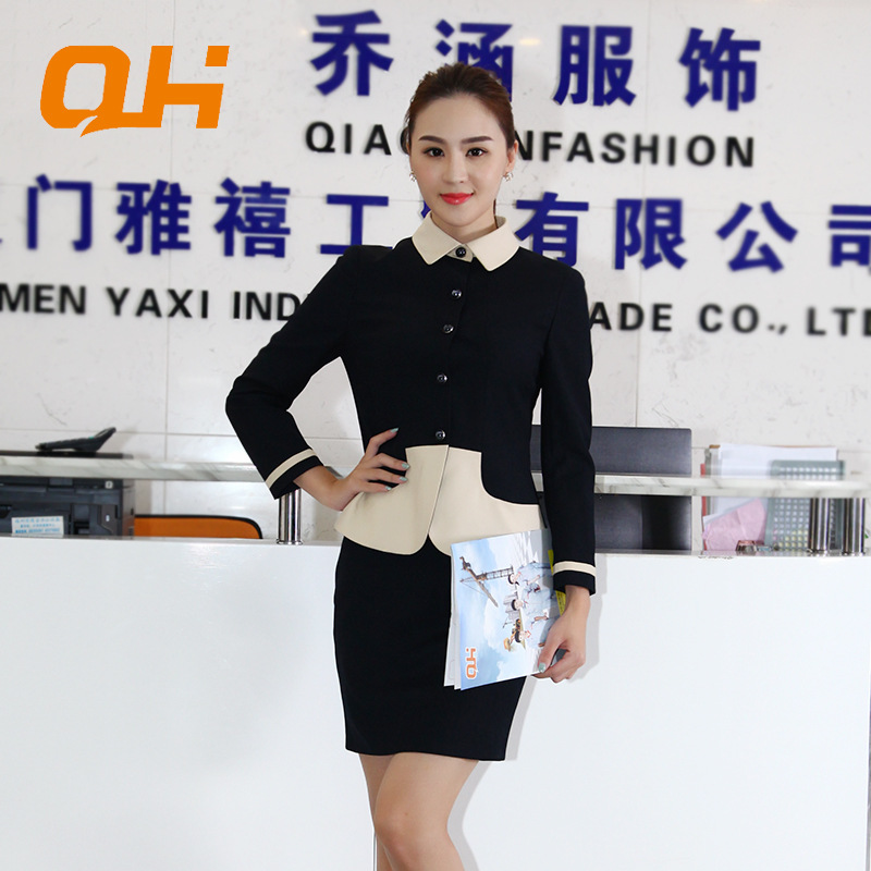 職業裝女裙套裝 2015秋冬韓版氣質正裝工作服 喬涵職業裝批發定製工廠,批發,進口,代購