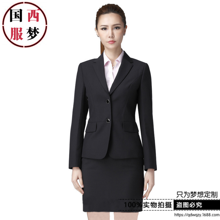 職業女裝長袖套裙收銀員律師行政珠寶店修ol西裝煙臺工作西服定製工廠,批發,進口,代購
