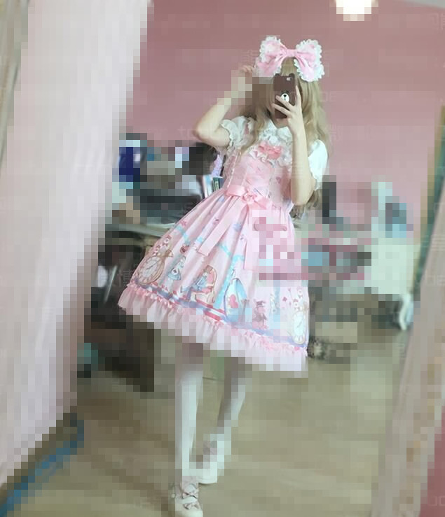 致愛麗絲原創lolita印花周年款jsk背帶連衣裙工廠,批發,進口,代購
