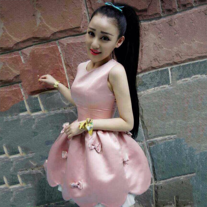 2016新款夏季名媛聚會新款可愛蝴蝶結伴娘小禮服連衣裙公主蓬蓬裙工廠,批發,進口,代購