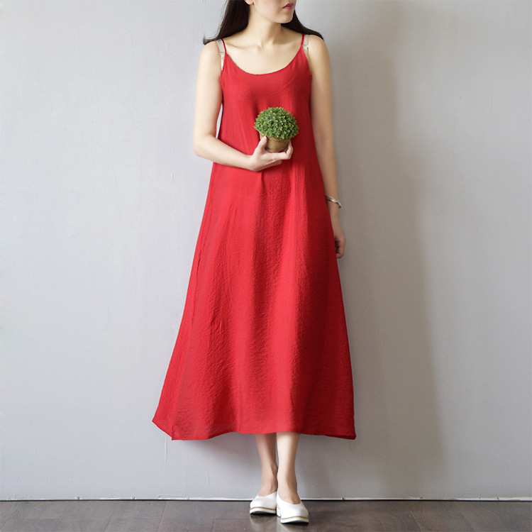 阿裡批發 2016夏季新款女裝蠶絲棉多色吊帶打底連衣裙襯裙2016020工廠,批發,進口,代購