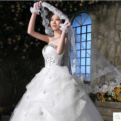 批發新娘頭紗電腦花邊1.5頭紗婚紗禮服配飾結婚頭紗廠傢現貨批發工廠,批發,進口,代購