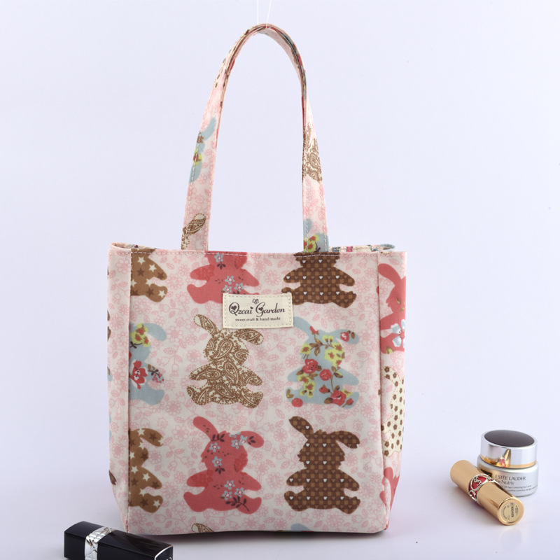 韓版方形可愛動物紋飯盒袋 小拎包手提袋 便當袋包批發・進口・工廠・代買・代購