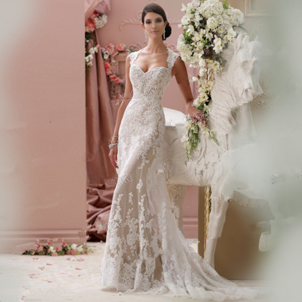 2016新款白色蕾絲魚尾婚紗拖尾禮服婚宴敬酒禮服年會晚會主持表演工廠,批發,進口,代購