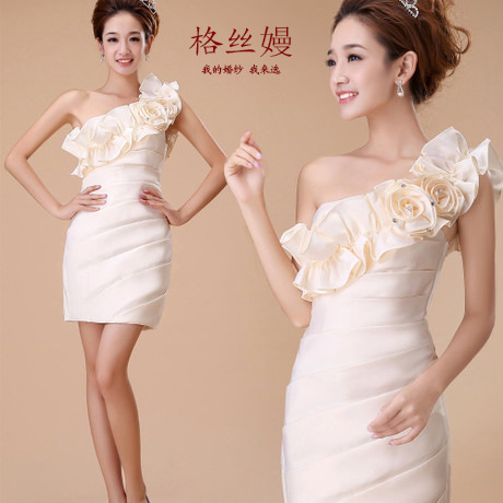 晚禮服2016新款韓版春季修身短款新娘敬酒服顯瘦回門裝結婚小禮服工廠,批發,進口,代購