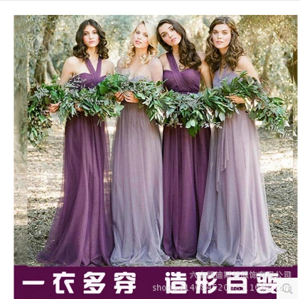 長款宴會演出晚禮服2016新款春季伴娘禮服團歐美時尚新娘結婚禮服工廠,批發,進口,代購