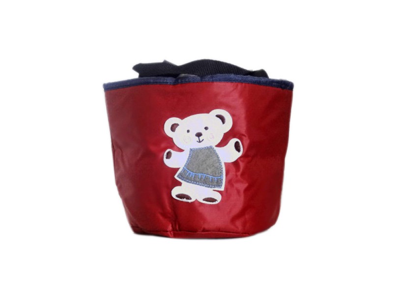 2015箱包小號卡通熊小號圓飯盒包便當包 保溫袋 保溫包 飯盒袋工廠,批發,進口,代購