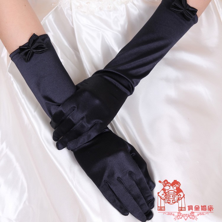 禮機手套 黑白兩色婚紗禮服手套  新娘結婚長款手套批發ST0014工廠,批發,進口,代購