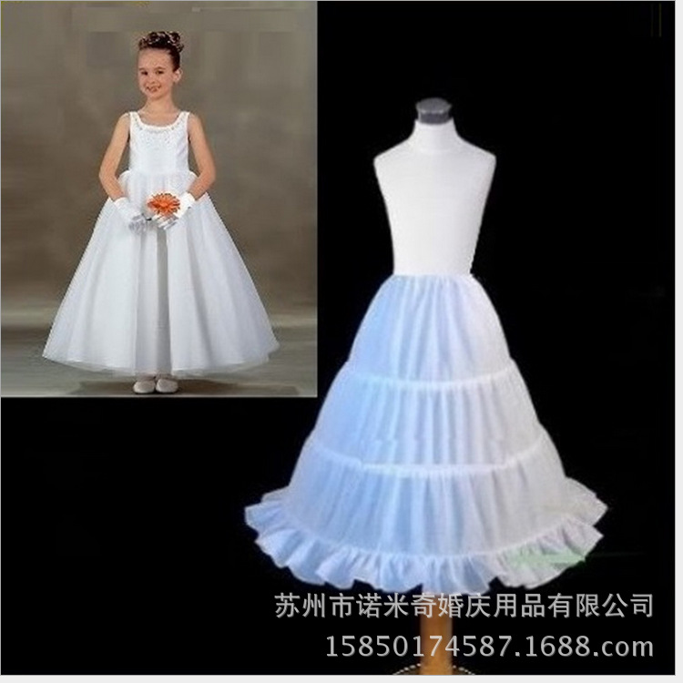 外貿三鋼無紗兒童婚紗禮服暴力裙撐   批發花童伴舞婚紗襯裙工廠,批發,進口,代購