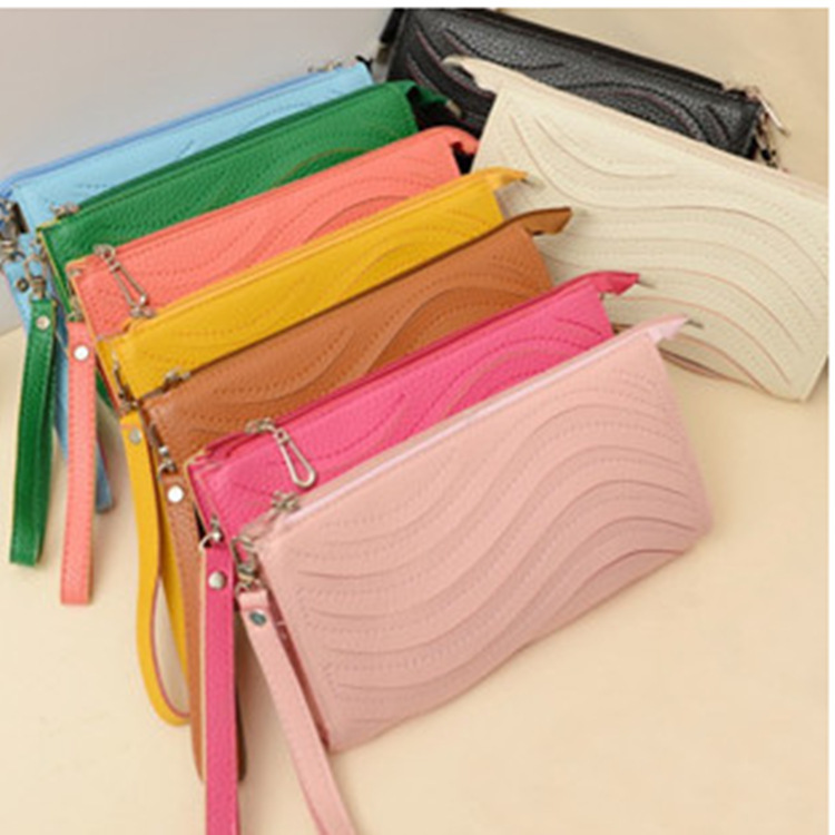 2015女士包包新款韓版糖果色波浪紋手拿單肩包錢包手抓包特價批發工廠,批發,進口,代購
