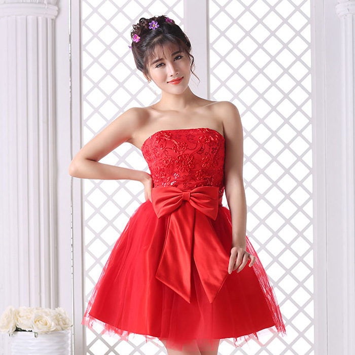 晚禮服2016新款紅色長款雙肩修身新娘結婚敬酒服年會演出服工廠,批發,進口,代購