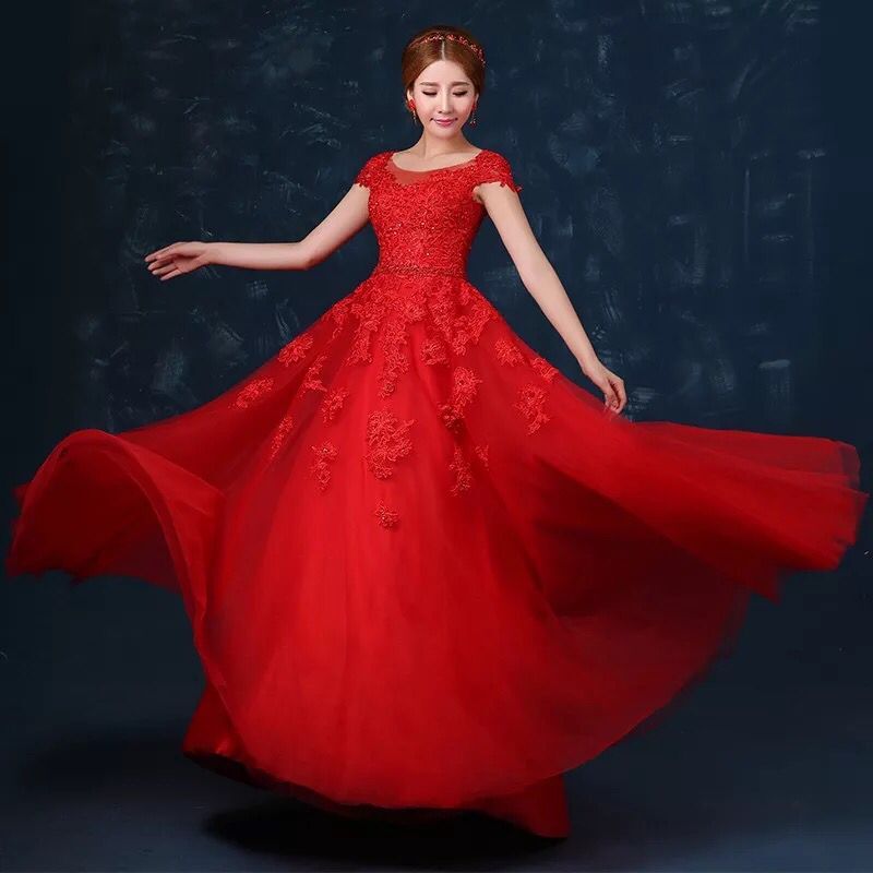 2016新款新娘禮服長袖紅色新娘敬酒服高檔收腰 新娘 結婚敬酒服工廠,批發,進口,代購