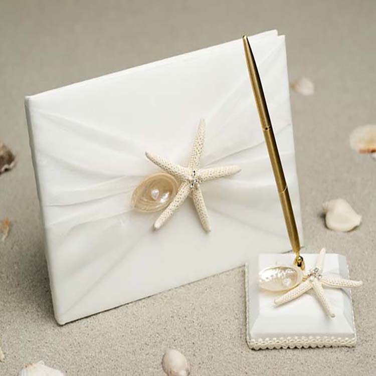 Ellie's Bridal 海星簽到本+筆座 兩件套 婚禮用品 新娘用品工廠,批發,進口,代購