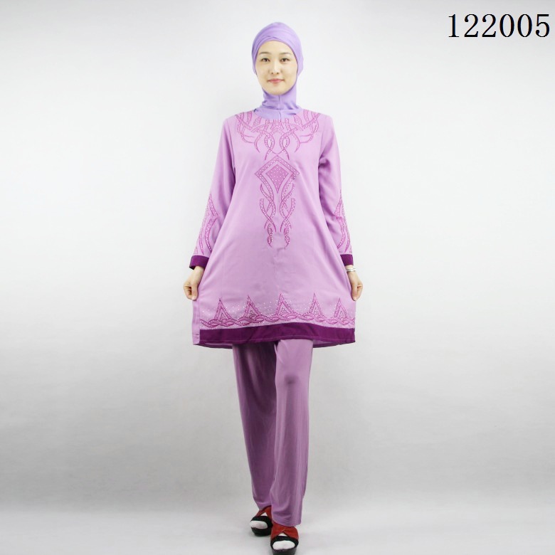 廠傢定做/批發/一件代發 水晶麻燙鉆穆斯林女裝巴服兩件套禮拜服工廠,批發,進口,代購