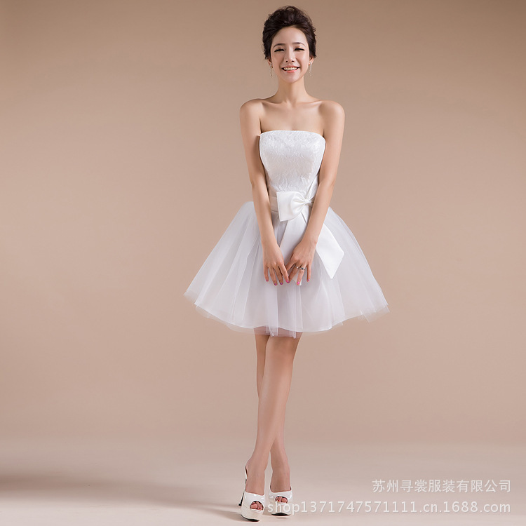 批發供應 新款姐妹團多色修身喜慶性感 甜美浪漫婚禮小禮服伴娘裙批發・進口・工廠・代買・代購