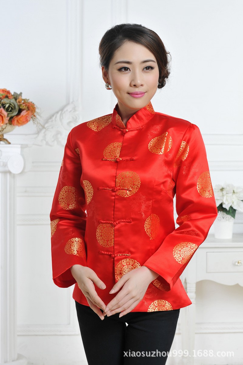 批發長袖女士唐裝上衣表演服禮服工廠,批發,進口,代購