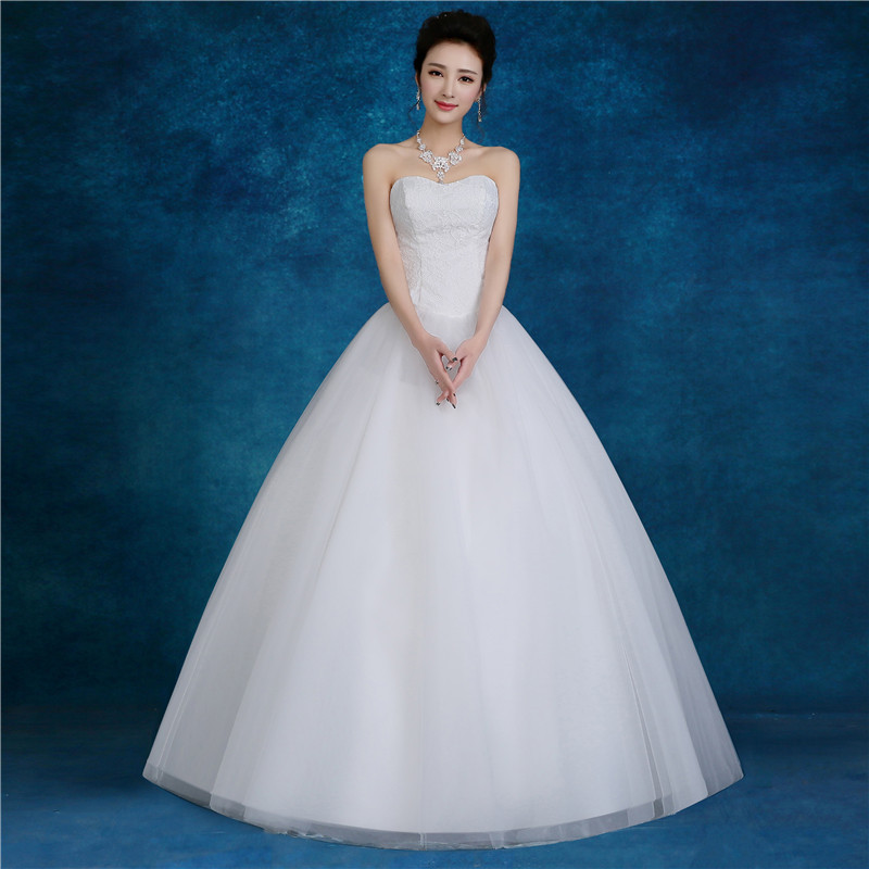 外貿新娘結婚韓式公主婚紗禮服廠傢定製白色現代簡約婚紗禮服批發・進口・工廠・代買・代購