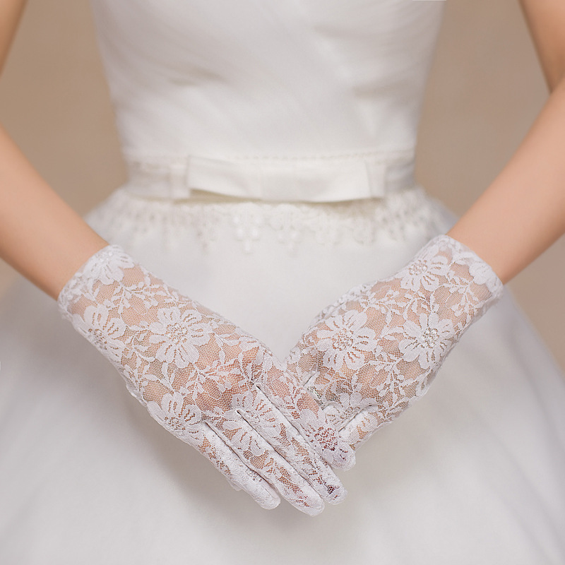 短款蕾絲新娘手套婚紗結婚手套 婚紗禮服防曬手套蕾絲手套批發工廠,批發,進口,代購