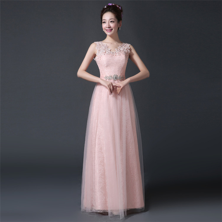 批發2015新款長款雙肩顯瘦新娘結婚敬酒服韓版一字肩伴娘晚禮服夏工廠,批發,進口,代購