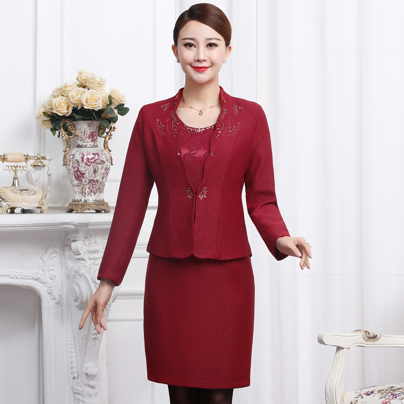 廠傢批發 高端媽媽裝 媽媽 婆婆 婚宴 婚慶 禮服 連衣裙 兩件套裝工廠,批發,進口,代購