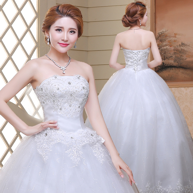 蘇州虎丘婚紗禮服2015新款新娘結婚婚紗禮服新娘結婚嫁衣抹胸禮服工廠,批發,進口,代購