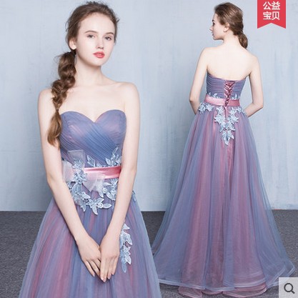 晚禮服2016新款冬抹胸長款時尚宴會長裙年會女主持人禮服顯瘦春夏工廠,批發,進口,代購