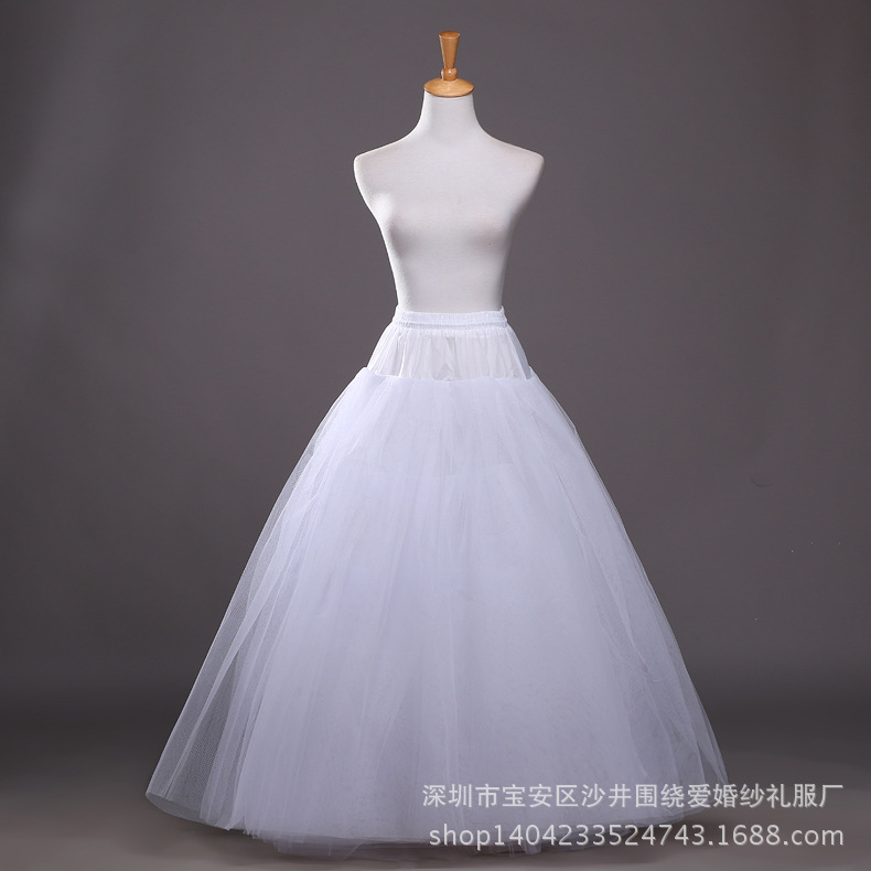 特價批發4層骨婚紗裙撐 新娘禮服無圈蓬裙 高檔演出禮服撐裙促銷工廠,批發,進口,代購