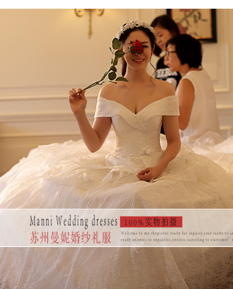 新款外貿婚紗禮服批發 韓版奢華新娘結婚婚禮高端蕾絲婚紗定製工廠,批發,進口,代購