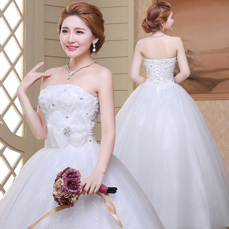 夏季新款蘇州新娘網紗婚紗禮服 抹胸蝴蝶結新娘結婚服裝影樓批發工廠,批發,進口,代購