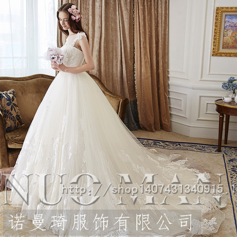 2016新款外貿婚紗禮服批發 韓版新娘結婚高端蕾絲包肩婚紗定製工廠,批發,進口,代購