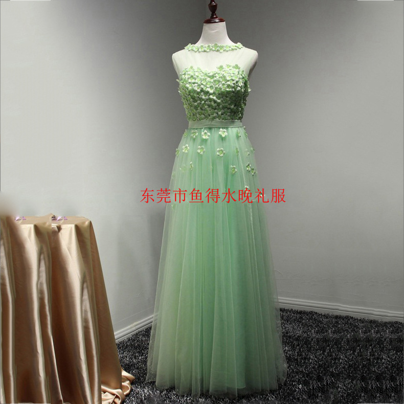 2016新款流行色舞臺表演婚禮新娘伴娘名媛聚會成人禮晚禮服工廠,批發,進口,代購