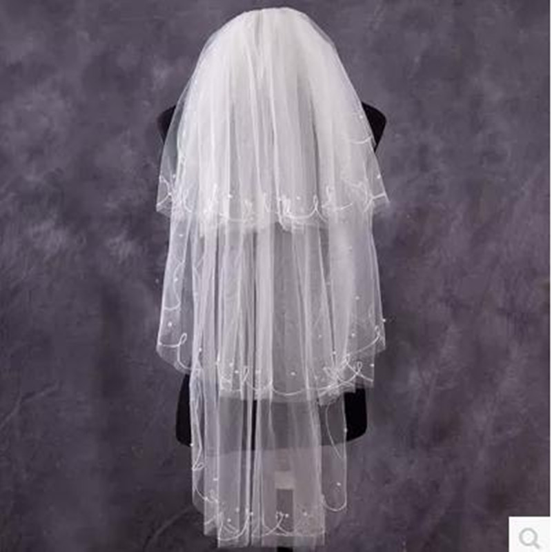 新娘新娘結婚婚紗禮服頭紗 韓式多層發梳白色頭紗 婚紗禮服配件批發・進口・工廠・代買・代購
