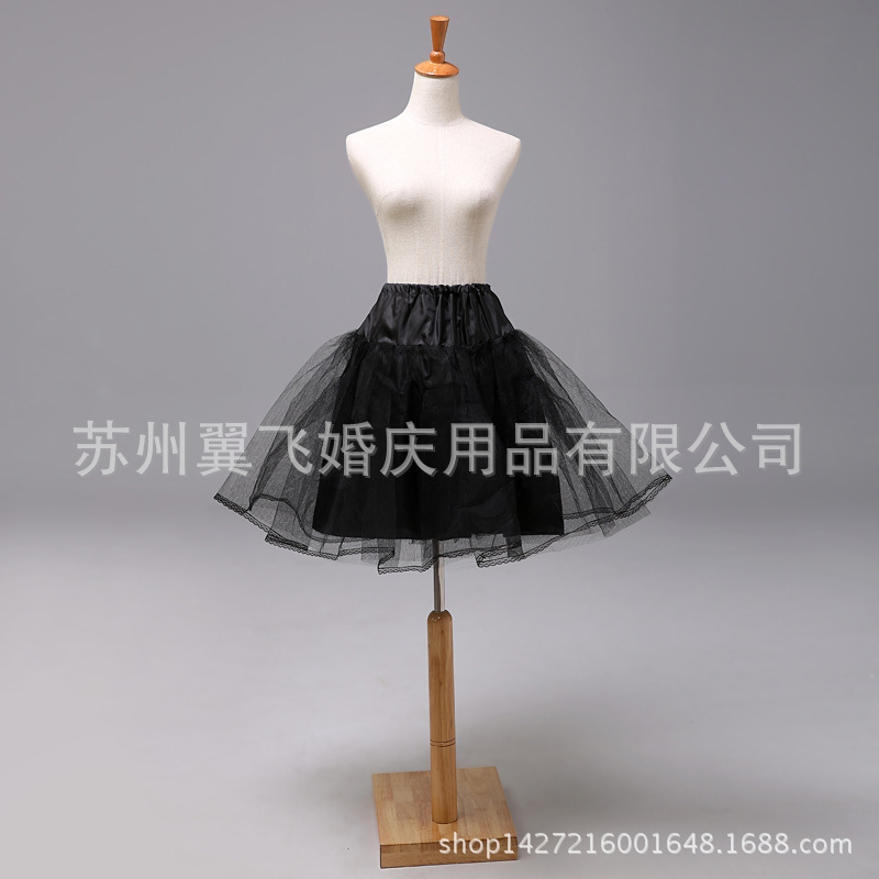 婚紗禮服裙撐暴力COS女僕裝蓬蓬裙日常無骨短半身襯裙l兩色 9308批發・進口・工廠・代買・代購