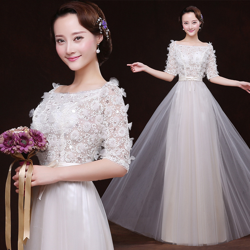盛世新娘 晚禮服2016新款春夏長款新娘結婚孕婦晚禮服一件代發工廠,批發,進口,代購