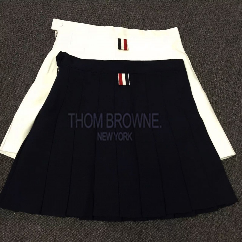 必備單品 thom*browne TB風格 AA顯瘦高腰壓百褶半身褲裙短裙批發・進口・工廠・代買・代購