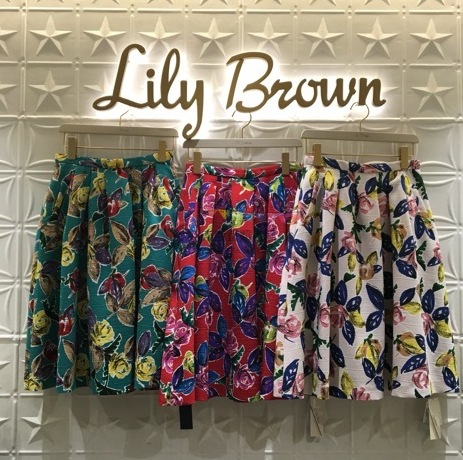 現貨 2016新款 Lily Brown 高腰印花及膝半身裙工廠,批發,進口,代購