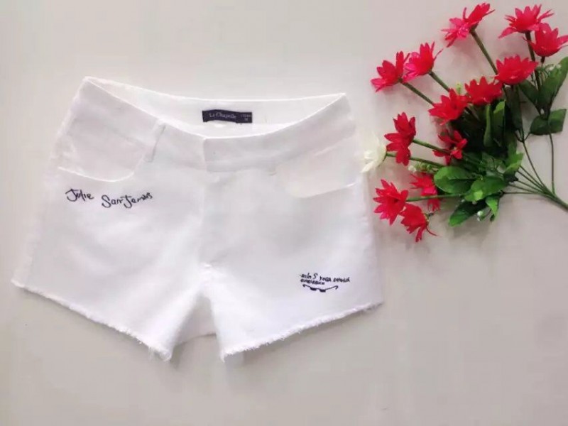 2016夏季新款女裝 韓版純白微喇熱褲 現貨 一件代發批發・進口・工廠・代買・代購