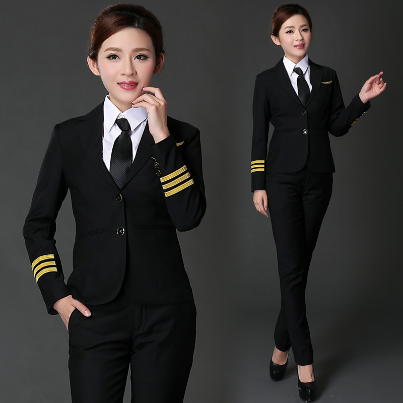 廠傢批發空姐服機長製服空乘機長服裝飛行員製服女機長製服西服女批發・進口・工廠・代買・代購