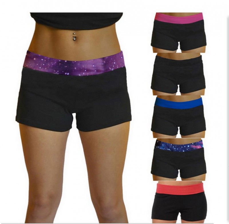 6色運動瑜伽短褲 單色簡單歐美三分跑步褲批發・進口・工廠・代買・代購