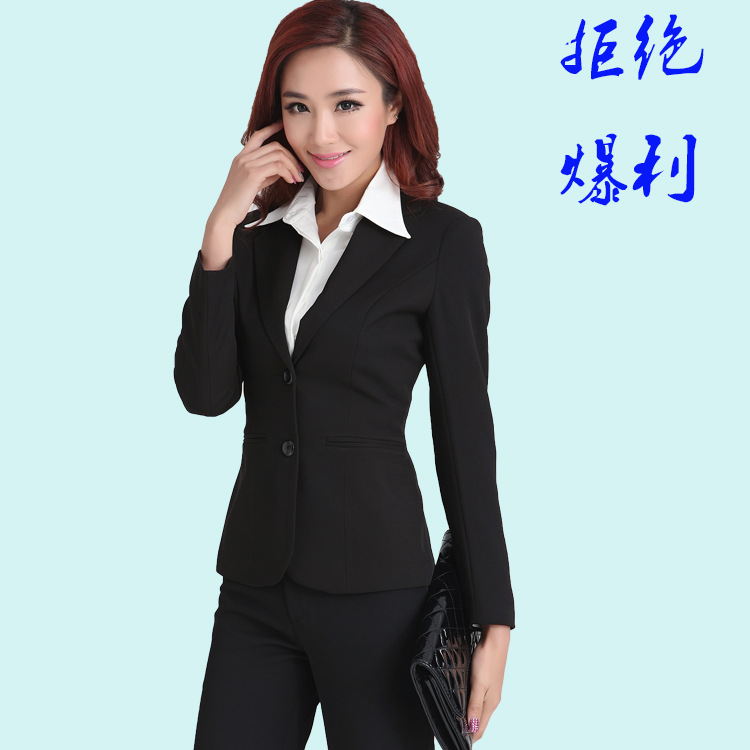 2016韓版女士西裝職業裝套裝修身款西服雙粒扣8801批發・進口・工廠・代買・代購