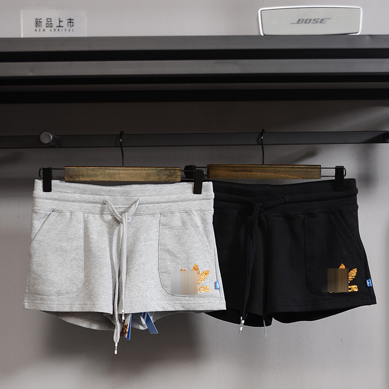 6861 夏季女式休閒褲亮片LOGO休閒運動熱褲短褲 女 一件代發工廠,批發,進口,代購
