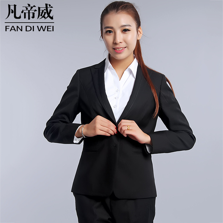 2015年新款職業套裝女裝時尚二扣修身顯瘦西服 正裝女套裝ZY-003批發・進口・工廠・代買・代購