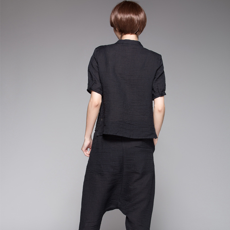 邑之品2016夏季新品女裝歐洲站七分女休閒褲吊襠歐美個性哈倫褲女工廠,批發,進口,代購