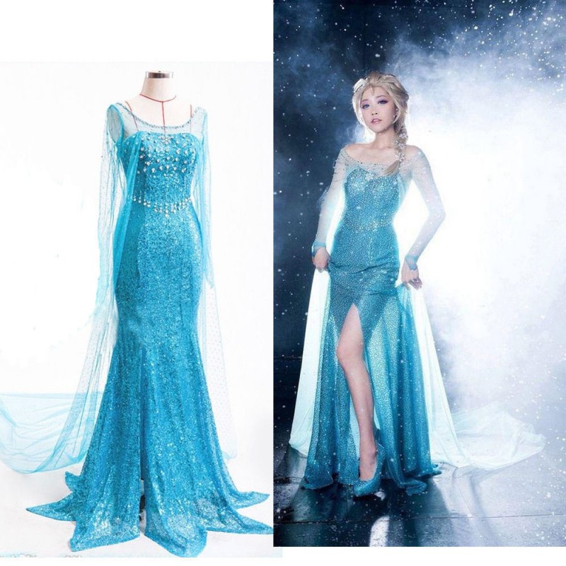 2015冰雪奇緣成人連衣裙愛莎公主連衣裙Frozen dress 成人禮服裙工廠,批發,進口,代購