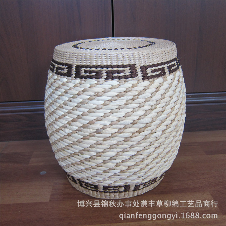 純手工草編鼓凳 古箏宜傢坐凳 漢文凳手工草編外鼓凳工廠,批發,進口,代購
